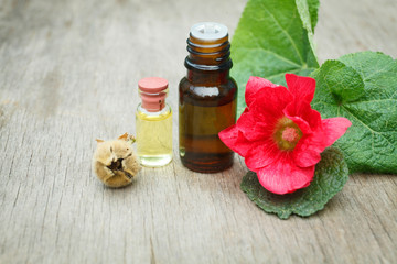 mallow essential oil container