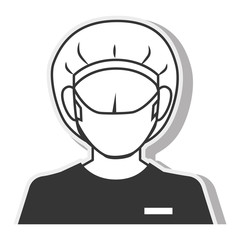 nurse woman silhouette design vector illustration eps 10