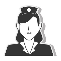 nurse woman silhouette design vector illustration eps 10