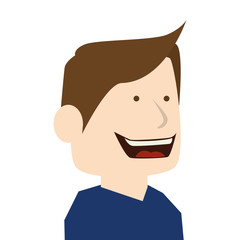 man cartoon smiling isolated vector illustration eps 10