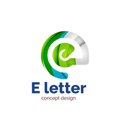 Vector letter concept logo template, abstract business icon