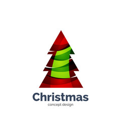 Vector abstract geometric Christmas tree icon