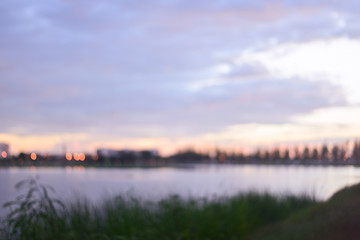 Abstract blurred nature background with bright sunlight