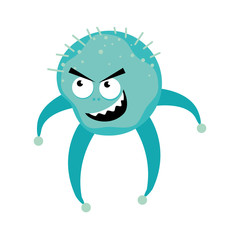 bacterium virus germ facial expressions design vector illustration eps 10