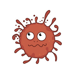 bacterium virus germ facial expressions design vector illustration eps 10
