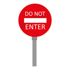 sign do not enter traffic isolated vector illustration eps 10