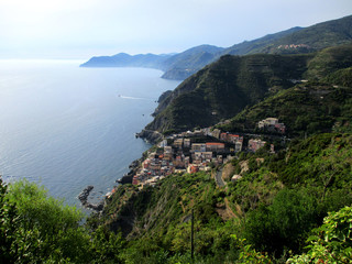 Fototapeta na wymiar top view of Riomaggiore c