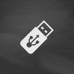 USB flash drive computer symbol