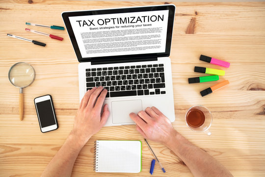tax optimization concept, strategies for reducing taxes