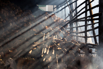 shadow on morning at home factory