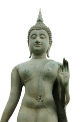 Fototapeta na wymiar Isolated Buddha statue in Thailand