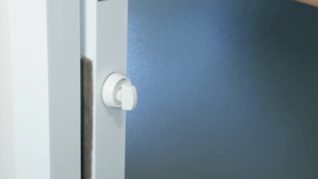 4k of Hand keys on sliding door