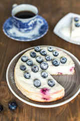 cottage cheese casserole with cherries and blueberries