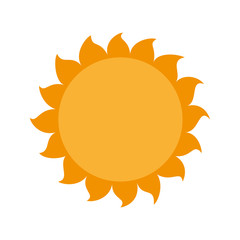 sun sunny yellow isolated vector illustration eps 10