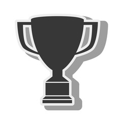 silhouette trophy win game champion isolated vector illustration eps 10