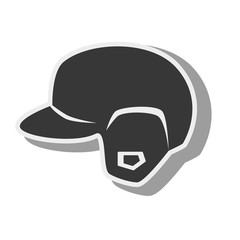 silhouette helmet red baseball isolated vector illustration eps 10