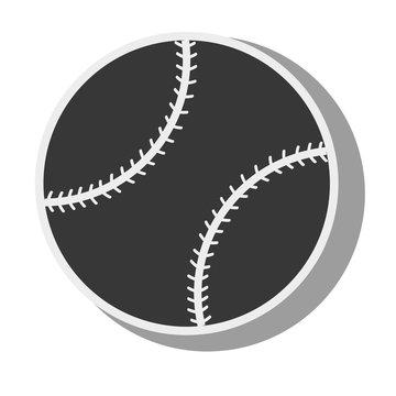 silhouette ball baseball isolated design vector illustration eps 10