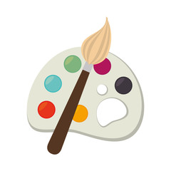 icon palette paint brush color isolated vector illustration eps 10
