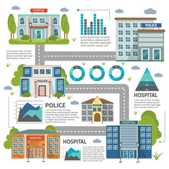 Flat Buildings Infographic