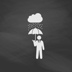 Rainy computer symbol