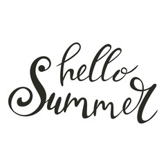 Isolated summer lettering. Vector illustration with handwitten quote. Elements for your design