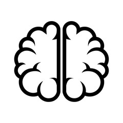 silhouette brain thinking idea isolated vector illustration eps 10