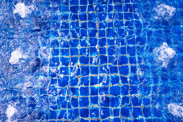 Swimming pool blue texture background.