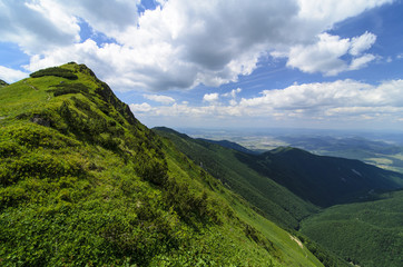 Obraz premium Mala Fatra mountain, Slovakia, Europe - View on hills in National park Mala Fatra