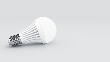 Glowing LED bulb. 3d rendering