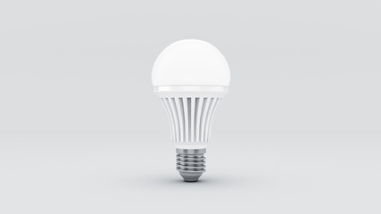 Glowing LED bulb. 3d rendering
