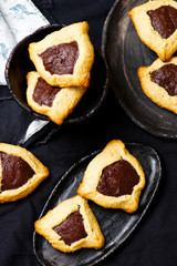 hamantaschen cookies . selective focus