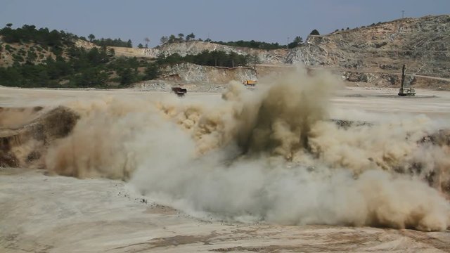 explosion at open pit