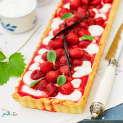 Orange Curd Tart with Vanilla Strawberries