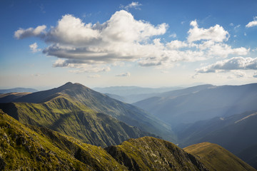 Fototapeta na wymiar View of Carpathian Mountains, Fagaras, Romania