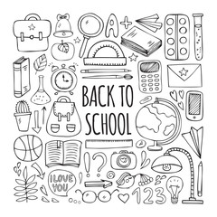 Back to school big doodles set