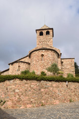 Fototapeta na wymiar Romanesque church of Sant Vicens, Espinelves, Barcelona province
