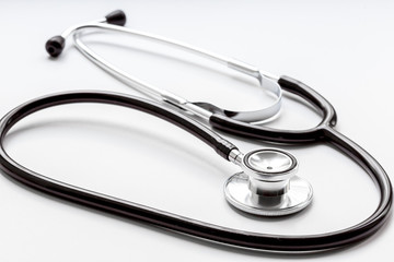 new stethoscope on a white background isolated