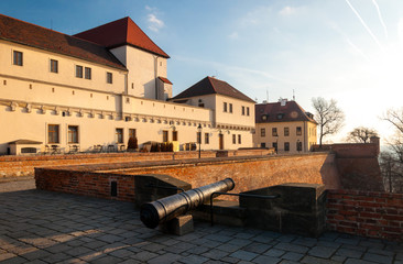 Spilberk castle (fort) in city of Brno, South Moravia region, Czech Republic, middle Europe - obrazy, fototapety, plakaty