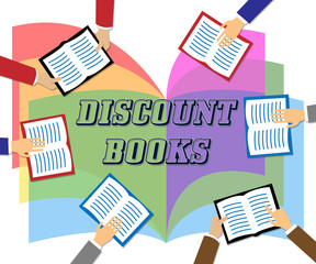 Discount Books Shows Fiction Promotion And Savings