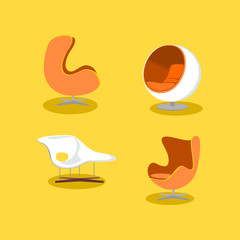 Armchair. Furniture.  Logo, emblem.Vector.