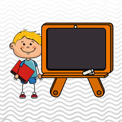 student board chalk school vector illustration eps10