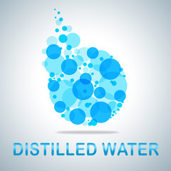 Distilled Water Represents Potable Aqua And Deionized