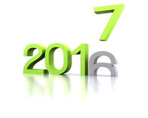 3D background with new year coming - 2017