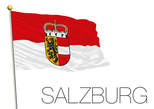 Salzburg regional flag, land of Austria
