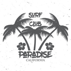 Set of Surf club concept .