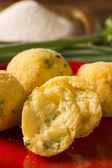 balls manioc fried garnished with parsley (Selective Focus, Focu