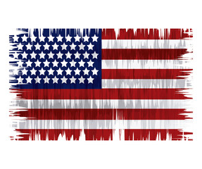 usa flag landmark patriotic united states of america icon. Colorful and grunge design. Vector illustration