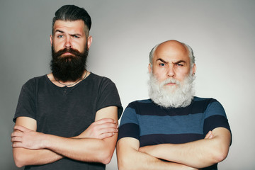 Old and young bearded men