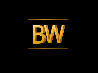BW Initial Logo for your startup venture