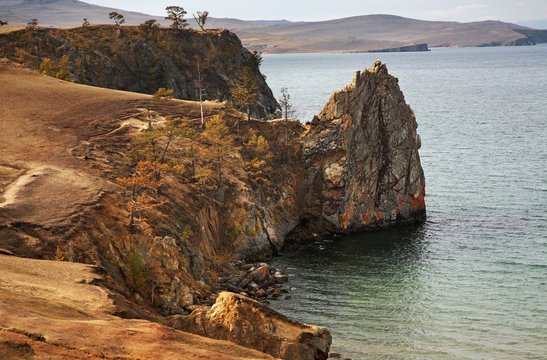 Shaman Rock In Khuzhir. Olkhonsky District. Irkutsk Oblast. Russia